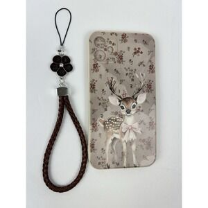 Hongli Deer Pattern Fitted Case for iPhone 11 with Brown Lanyard, Plastic
